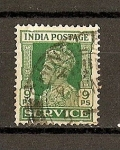 Stamps United Kingdom -  Jorge VI /  India Inglesa / Servicio