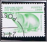 Stamps : Africa : Benin :  Hipopotamo