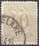 Stamps : Europe : Belgium :  Belgica 1951 Scott 413 Sello León Rampante y Numero 40c usado Belgique 