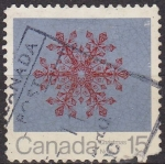 Stamps : America : Canada :  CANADA Sello Navidad Snowflake Copo de Nieve usado