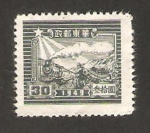 Stamps China -  Tren y cartero