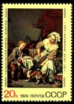 Stamps : Europe : Russia :  PINTURA DE GREUZE