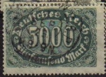 Sellos de Europa - Alemania -  Deutsches Reich 1922 Scott 208 Sello Serie Basica Numeros 5000 usado Alemania Michel256