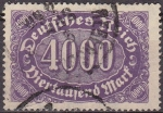Stamps Germany -  Deutsches Reich 1922 Scott 207 Sello Serie Basica Numeros 4000 usado Alemania Michel255