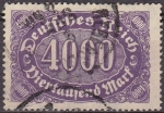 Sellos de Europa - Alemania -  Deutsches Reich 1922 Scott 207 Sello Serie Basica Numeros 4000 usado Alemania Michel255