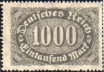 Stamps Germany -  Deutsches Reich 1922 Scott 204 Sello Nuevo * Cifras 1000 Alemania Germany 