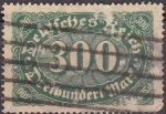 Stamps Germany -  Deutsches Reich 1922 Scott 201 Sello Serie Basica Numeros 300 usado Alemania Michel249 
