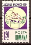 Stamps : Europe : Romania :  SALTO  DE  OBSTÁCULOS