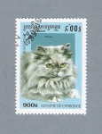 Stamps Cambodia -  Gato Persa