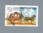 Stamps : Asia : Cambodia :  125 Aniv. de la Unión Postal Universal