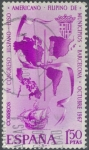 Stamps : Europe : Spain :  ESPAÑA 1967 (E1818) IV Congreso Hispano-Luso-Americano-Filipino de Municipios 1p50