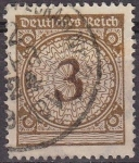 Stamps Germany -  Deutsches Reich 1923 Scott 323 Sello Serie Basica Numeros 3 usado Alemania