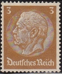 Stamps Germany -  Deutsches Reich 1933 Scott 416 Sello Nuevo 85 Cumpleaños de Von Hindenburg 3 s/goma Alemania Michel5