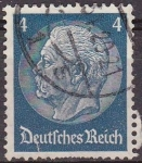 Stamps Germany -  Deutsches Reich 1933 Scott 417 Sello 85 Cumpleaños de Von Hindenburg 4 Usado Michel514 Alemania Alle