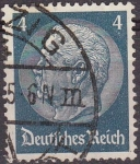 Stamps Germany -  Deutsches Reich 1933 Scott 417 Sello 85 Cumpleaños de Von Hindenburg 4 Usado Michel514 Alemania Alle
