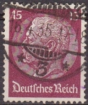 Stamps Germany -  Deutsches Reich 1933 Scott 423 Sello 85 Cumpleaños de Von Hindenburg Usado 15 Michel520 Alemania