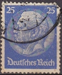 Stamps Germany -  Deutsches Reich 1933 Scott 425 Sello 85 Cumpleaños de Von Hindenburg 25 Usado Michel522 Alemania