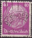 Stamps Germany -  Deutsches Reich 1933 Scott 427 Sello 85 Cumpleaños de Von Hindenburg 40 Usado Michel524 Alemania