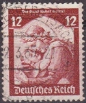 Stamps Germany -  Deutsches Reich 1935 Scott 450 Sello SAAR Bienvenidos a casa Welcoming home 12 usado Yvert 526