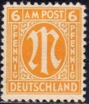 Stamps Germany -  Deutsches Reich 1945 Scott 3N5 Sello ** Allied Military Government Issue A.M. Post 6