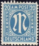 Stamps Germany -  Deutsches Reich 1945 Scott 3N11 Sello ** Allied Military Government Issue A.M. Post 20