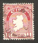 Stamps : Europe : Ireland :  mapa de irlanda