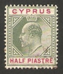 Stamps : Asia : Cyprus :  eduardo VII