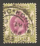Stamps Hong Kong -  eduardo VII
