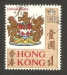 Stamps Hong Kong -  escudo de armas