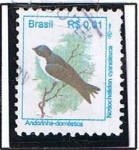 Sellos de America - Brasil -  Andorina domestica
