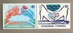Stamps United Kingdom -  Túnel Canal de la Mancha