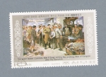 Stamps North Korea -  Kim Il Sung trabajando por la liberación