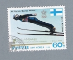 Stamps North Korea -  Matti Nykäenen. Saltador de esqui