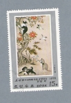 Stamps : Asia : North_Korea :  Pájaros y Gatos