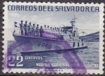 Stamps El Salvador -  EL SALVADOR 1971 Sello Marina Nacional Guardacostas usado 