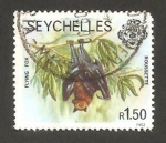 Sellos de Africa - Seychelles -  fauna, murciélago