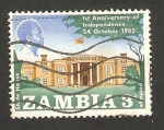 Stamps Africa - Zambia -  anivº de la independencia, palacio del gobernador