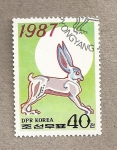 Stamps North Korea -  Liebre