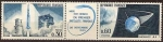 Stamps : Europe : France :  FRANCIA 1965 Scott 1137/8 Sellos Nuevos Espacio Puesta en Orbita 1º Satelite Frances A-1  