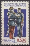 Stamps : Europe : France :  FRANCIA 2006 Sello Rehabilitacion del Capitan Alfred Dreyfus usado 