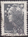 Stamps : Europe : France :  FRANCIA 2009 Sello Basico Marianne usado France