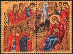 Stamps Greece -  GRECIA 1972 Scott 1063/4 Sellos Nuevos ** Navidad Los Reyes Magos y Los Angeles 