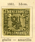 Sellos del Mundo : Europe : Germany : Escudo Ed 1861