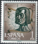 Stamps : Europe : Spain :  ESPANA 1963 (E1515) Congreso de Instituciones Hispanicas - Colon 1p