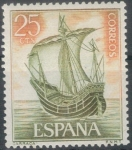 Sellos de Europa - Espa�a -  ESPANA 1964 (E1600) Homenaje a la Marina Espanola - Carraca 25c