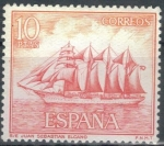 Sellos de Europa - España -  ESPANA 1964 (E1612) Homenaje a la Marina Espanola - Buque escuela Juan Sebastian Elcano 10p