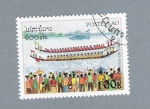 Stamps : Asia : Laos :  Carrera de Piraguas