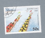 Stamps Asia - Laos -  Cursa de Piraguas
