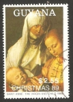 Stamps America - Guyana -  navidad, año santo, la virgen y el niño de durer