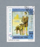 Stamps Laos -  Garcon Au Chien. Picasso